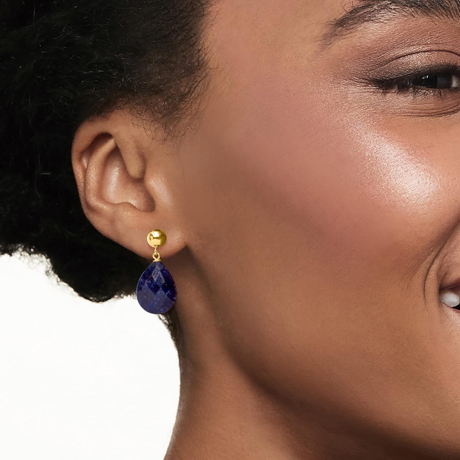 18.00 Ct. T.W. Sapphire Teardrop Earrings in 14Kt Yellow Gold