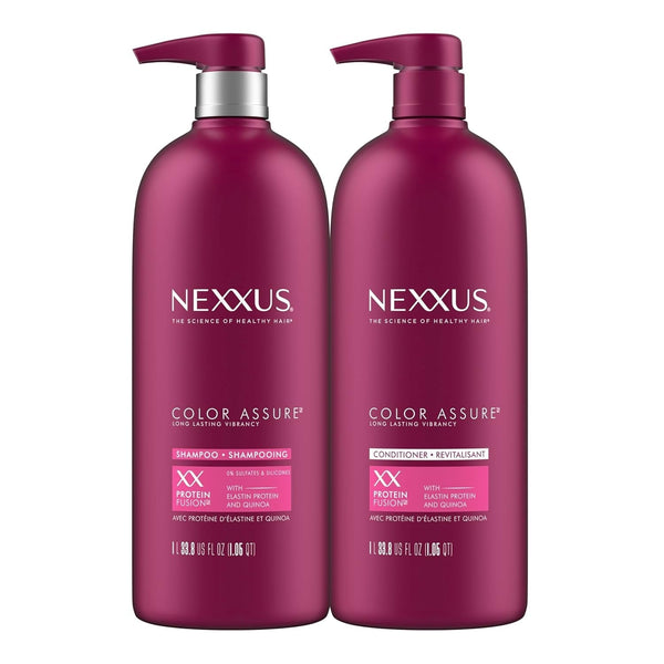 Color Assure Shampoo and Conditioner for Color Treated Hair, Enhances Color Vibrancy for up to 40 Washes, 2 Count, 33.8 Oz