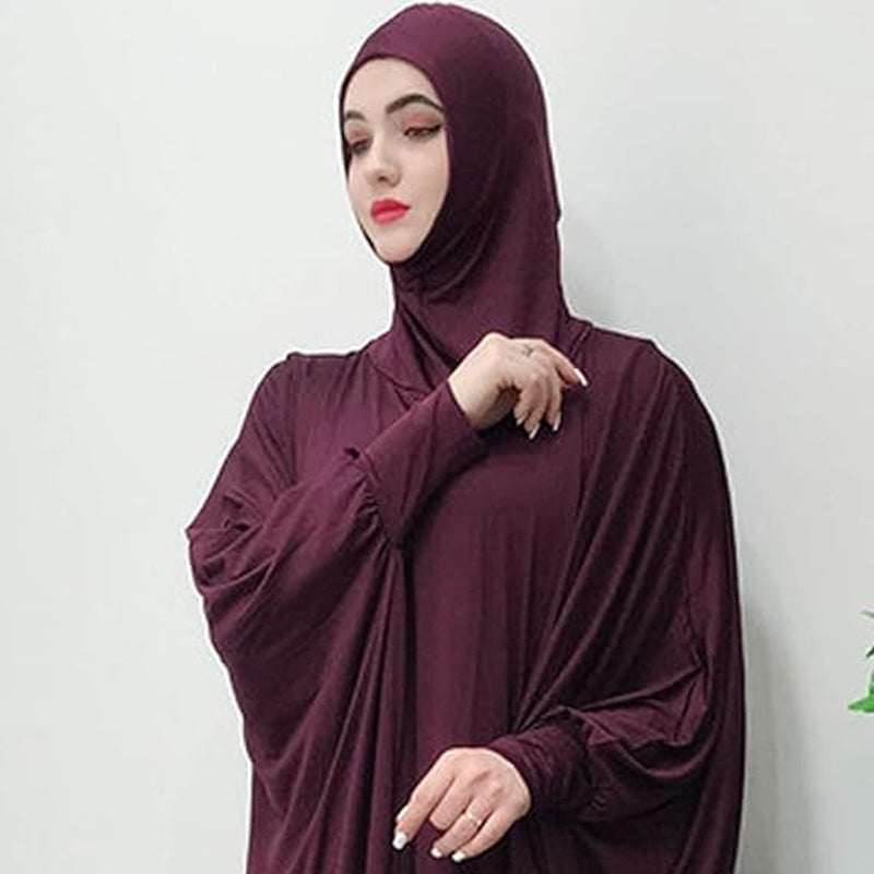 Women'S Muslim Dress One Piece Prayer with Hijab Full Length Dress Abaya Dubai Islam Robe Turkey Caftan