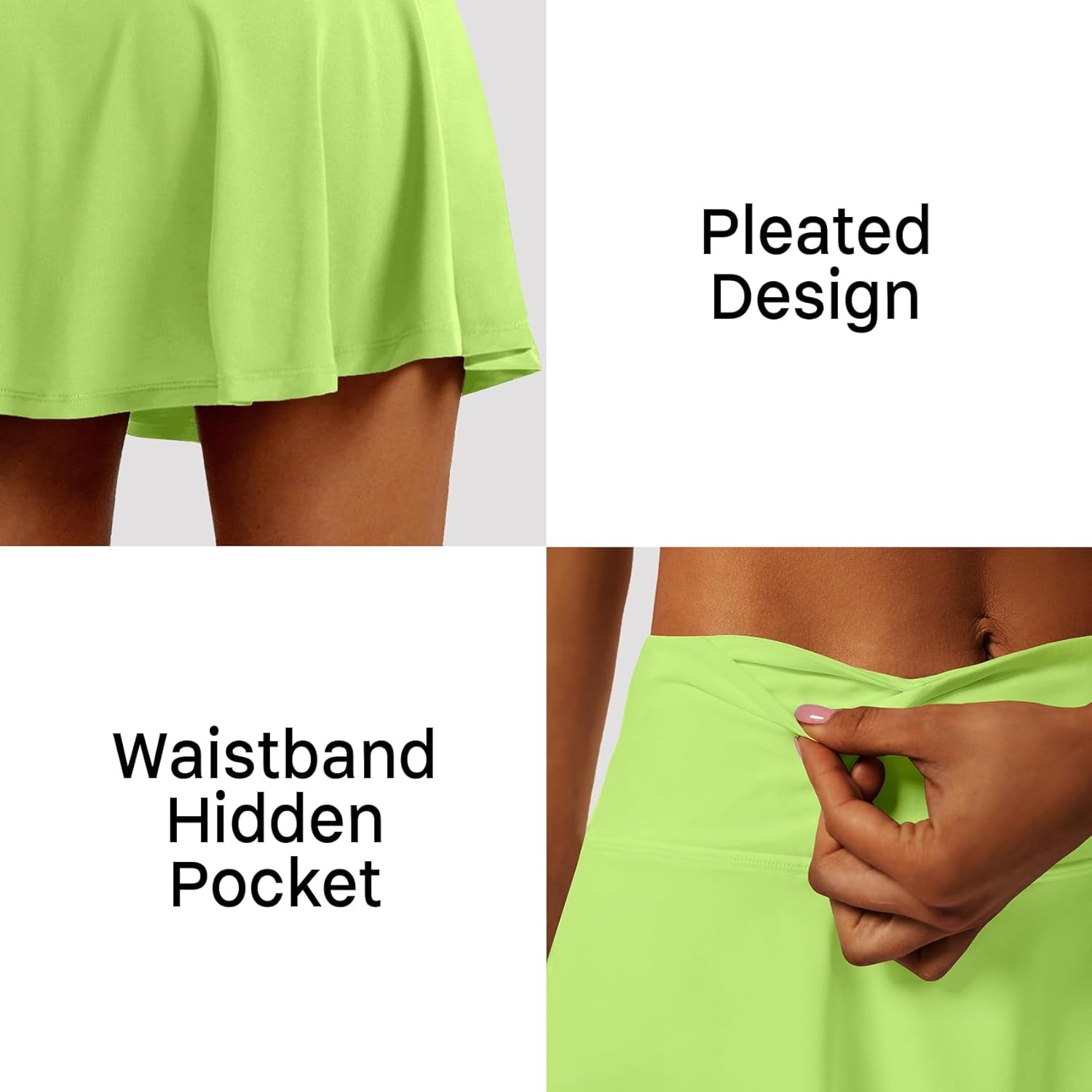 Women'S High Waist Pleated Tennis Skirt with 4 Pockets Lightweight Athletic Golf Skorts Skirts for Running Workout