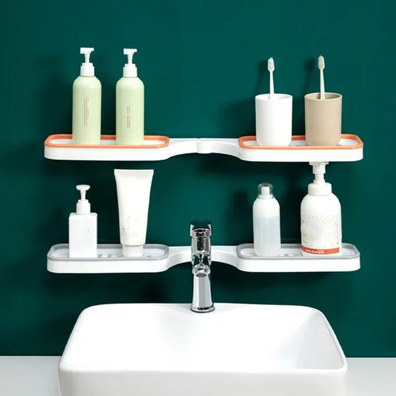 Unique Bathroom Container Shelf Shower Room Body Wash Toilets Shower Gel Holder Wall Mount Storage Rack Kitchen Organizer Shelf
