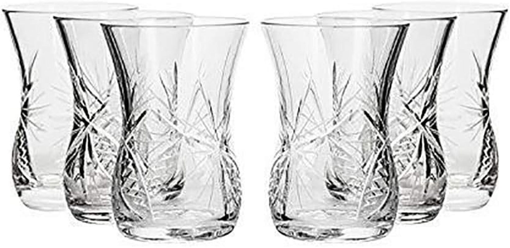 Neman GS8845-121, Set of 6, 5-Oz Russian Crystal Liquor Glasses