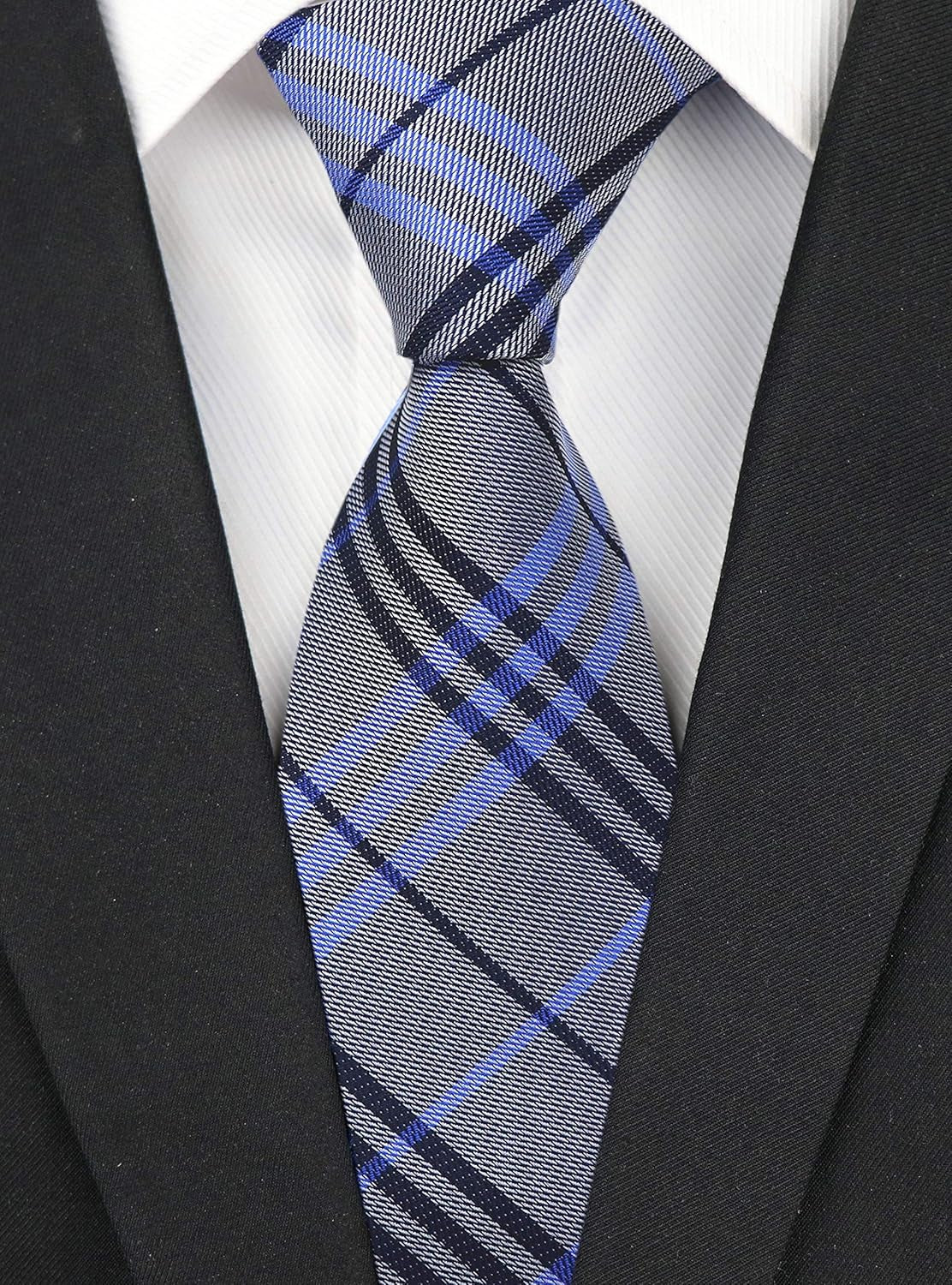Men'S Plaid Check Stripe Ties Pattern Business Formal Designer Neckties