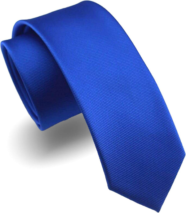 2.4" Solid Color Skinny Tie for Men Slim Necktie(6Cm)