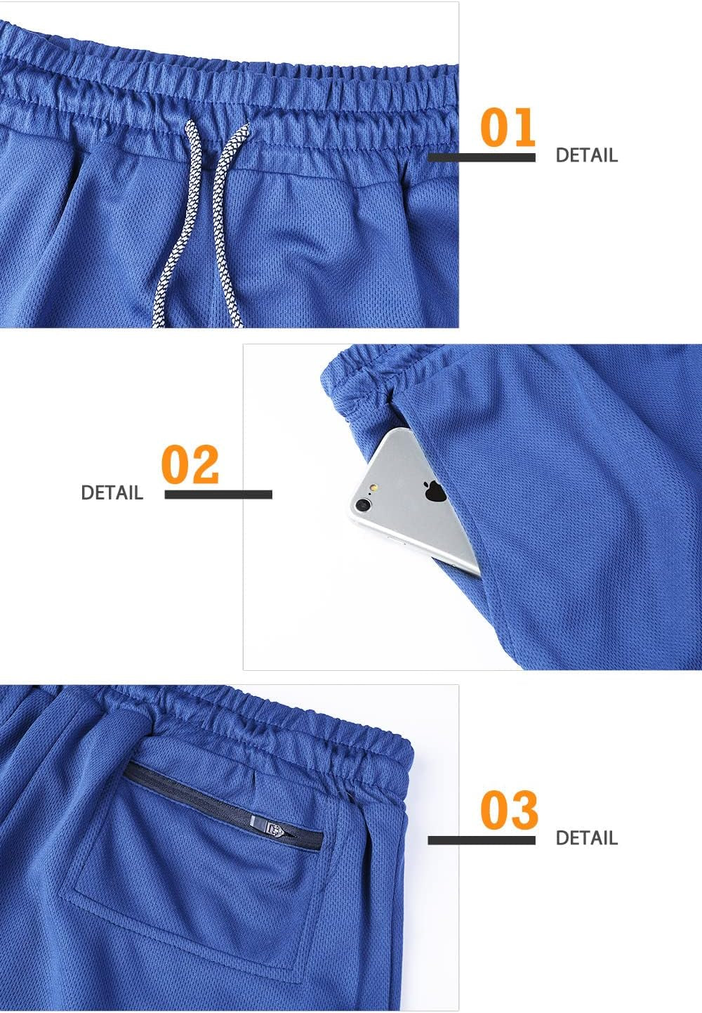 Mens Running Shorts，Workout Running Shorts for Men，2-In-1 Stealth Shorts，7-Inch Gym Yoga Outdoor Sports Shorts