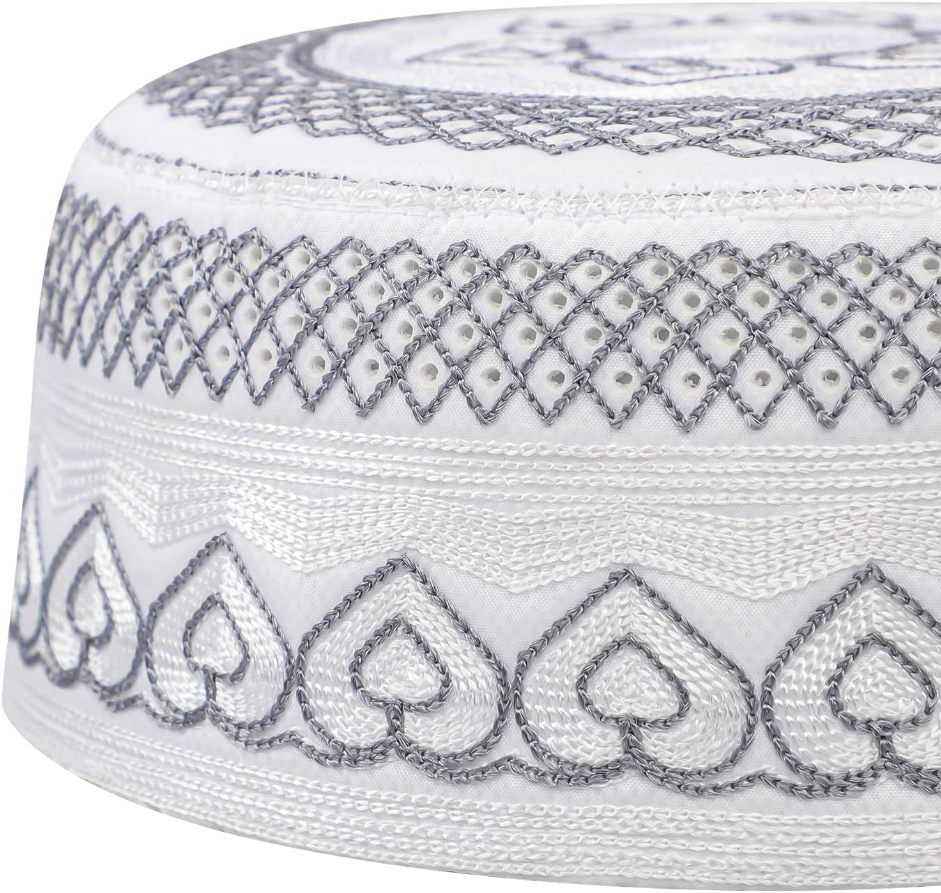 Muslim Prayer Kufi Hat for Men Boys Islamic Beanie Skull Cap Prayer Headwear Embroidery Kofia Topi Sun Hat Ramadan Eid Gift