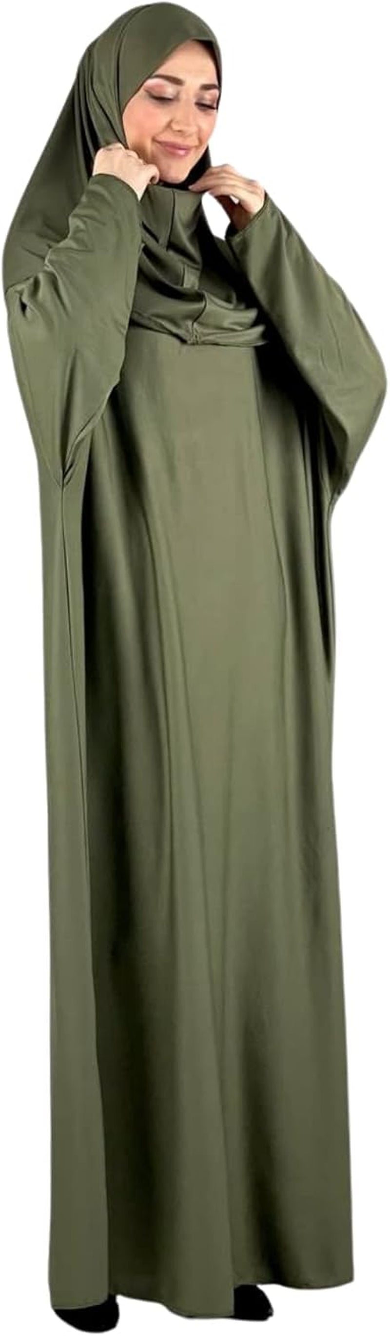 Women Prayer Clothes with Hijab Muslim Outfits Long Robe Abaya Turkish Islamic Dresses Dubai Kaftan with Rosary