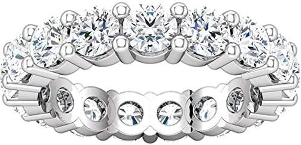 5 Carat (Ctw) 14K White Gold round Diamond Ladies Eternity Wedding Anniversary Stackable Ring Band Luxury Collection (D-E Color VS1-VS2 Clarity)