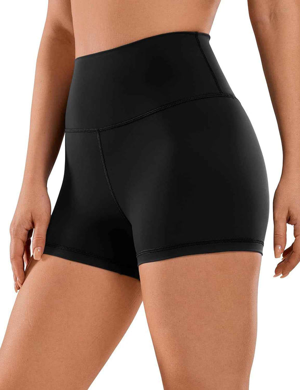 Women'S Naked Feeling Biker Shorts - 3 Inches High Waisted Yoga Workout Running Spandex