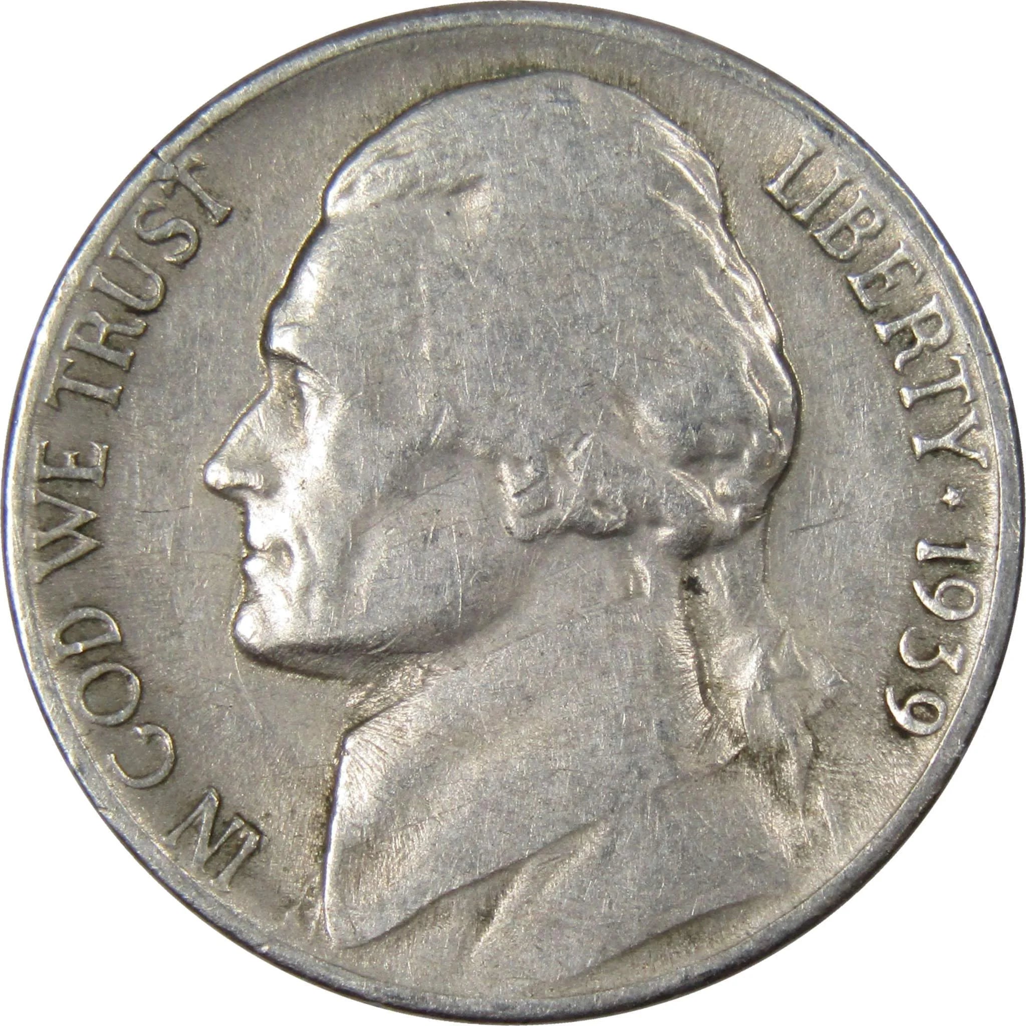 1939 S Jefferson Nickel 5 Cent Piece, about Good (AG), Collectible Coin, Nickel, Silver Master Coins