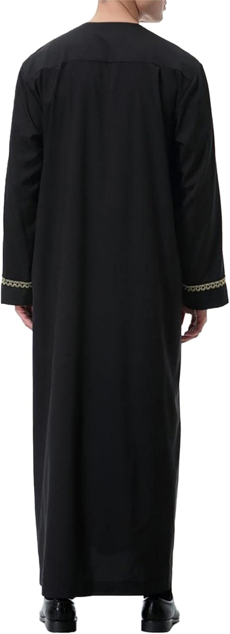 Kaftan for Men Long Sleeve Mens Thobe Big and Tall Muslim Clothes Dubai Caftan Gown