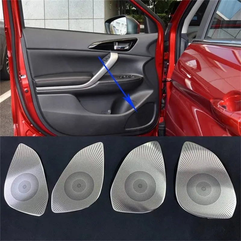 High Grade Car Audio Speaker Decor for Mitsubishi Eclipse Cross 2017 2018 2019 Car Side Door Loudspeaker Trims Cover Car Styling Accssories