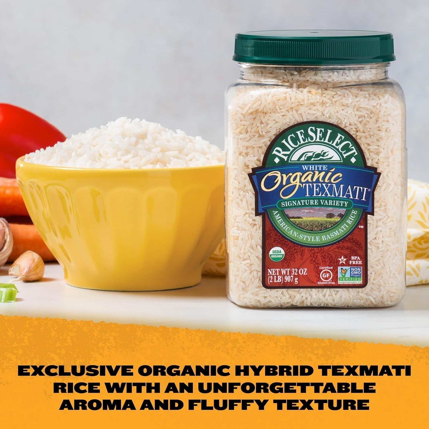 Organic Texmati White Rice, 32 Ounce (1 Count)