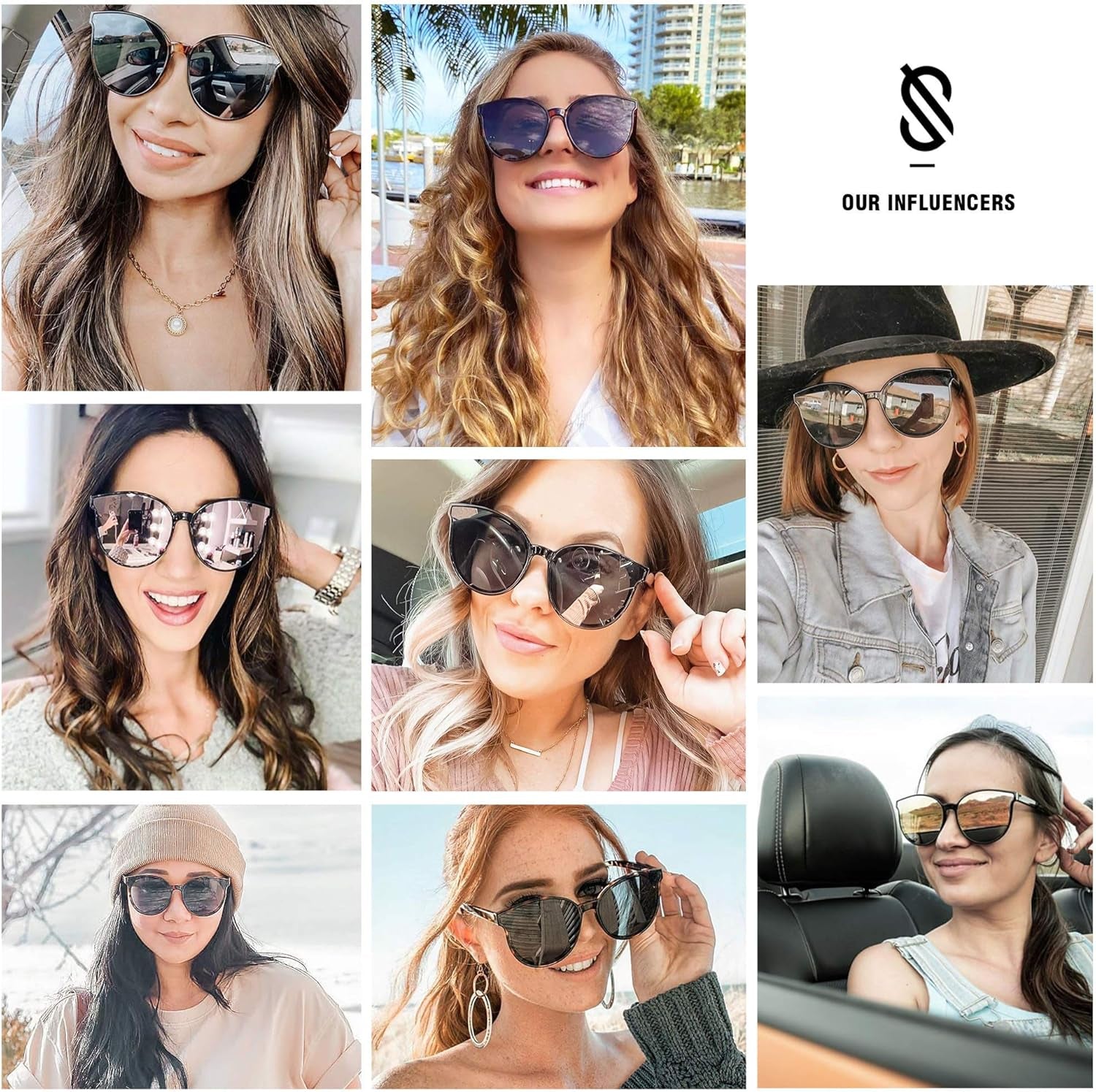 Oversized round Sunglasses for Women and Men