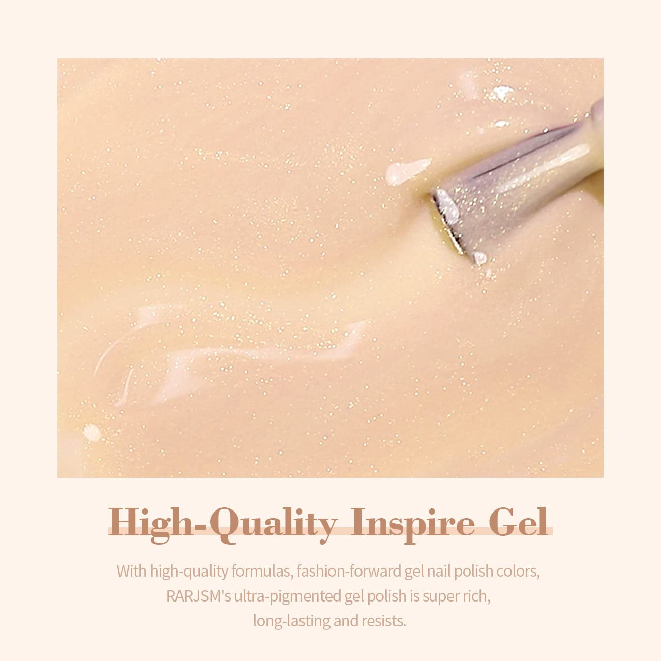Nude Gel Nail Polish Apricot Gold Glitter Shimmer Neutral Sheer Nude Gel Polish Soak off LED UV Curing Requires Beige Pigment Jelly French Manicure Nail Gel Polish 15Ml 1 Piece for Home Salon