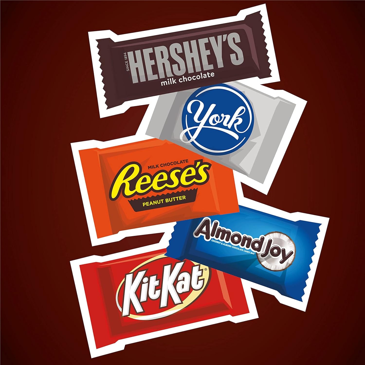 Hershey Assorted Chocolate Flavored Snack Size, Candy Party Pack, 33.43 Oz