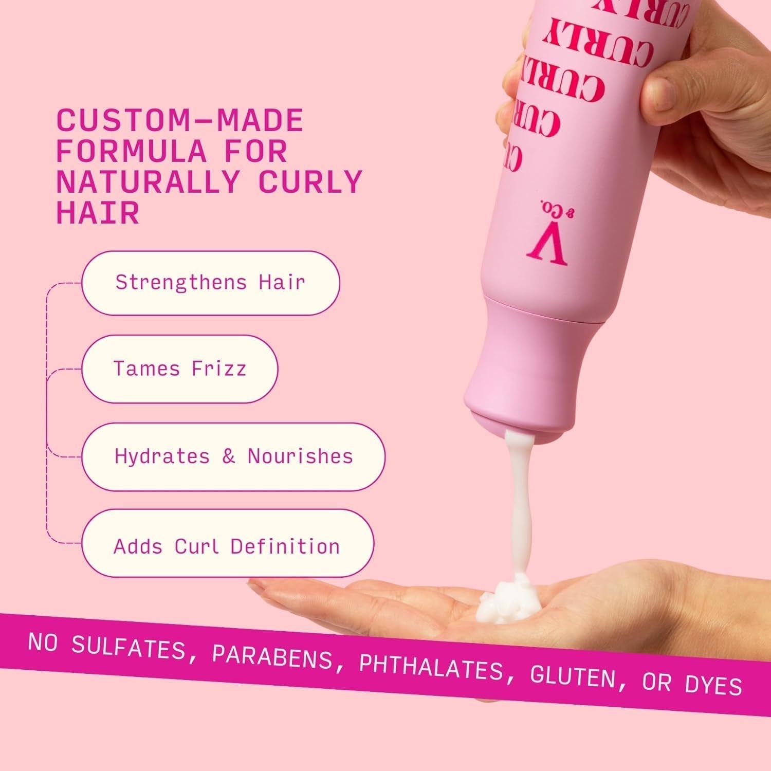 . Beauty Curly Hair Conditioner with Peptide Technology, 12 Oz, Sulfate Free Conditioner for Naturally Curly Hair, Gentle, Color Safe Conditioner