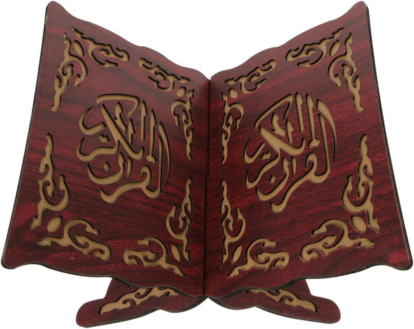 Wooden Quran Stand 11.4 X 8.2 Inches Stand Muslim Bible Holder Islam Foldable Rehal Bible Magazine Cookbook Rehal for Quran Display Holder Islam Religious Gift