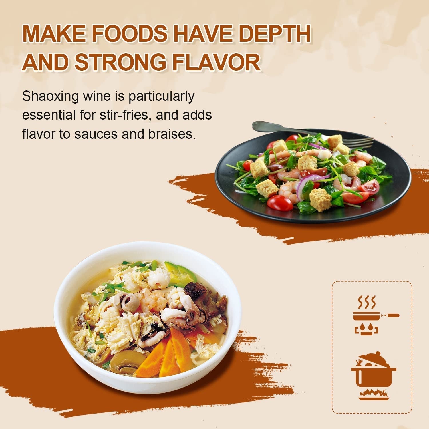 Premium Shaoxing Cooking Wine, Chinese Asian Cooking Wine, Shao Hsing Rice Wine, Shaoxing Rice Wine, Hsing Rice Wine, Fermented Rice Wine, Homemade Asian Cooking, 640Ml