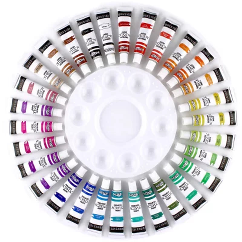 Artskills 30-Piece Premium Acrylic Paint Set with Paint Palette