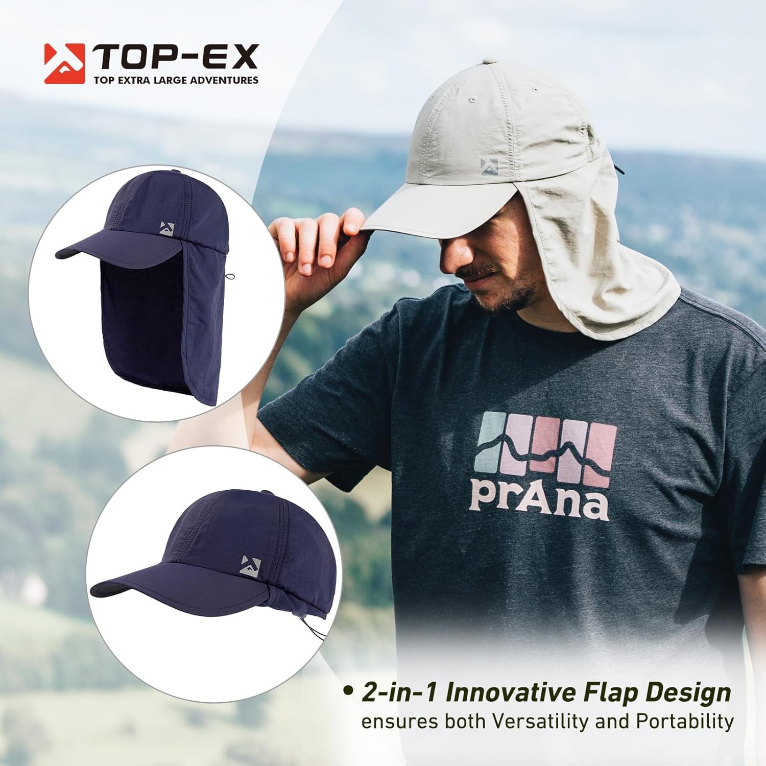 L/XL/XXL UV50+ Waterproof Neck Flap Baseball Sun Cap