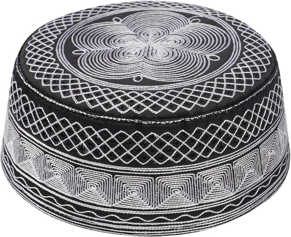 Muslim Prayer Kufi Hat for Men Boys Islamic Beanie Skull Cap Prayer Headwear Embroidery Kofia Topi Sun Hat Ramadan Eid Gift
