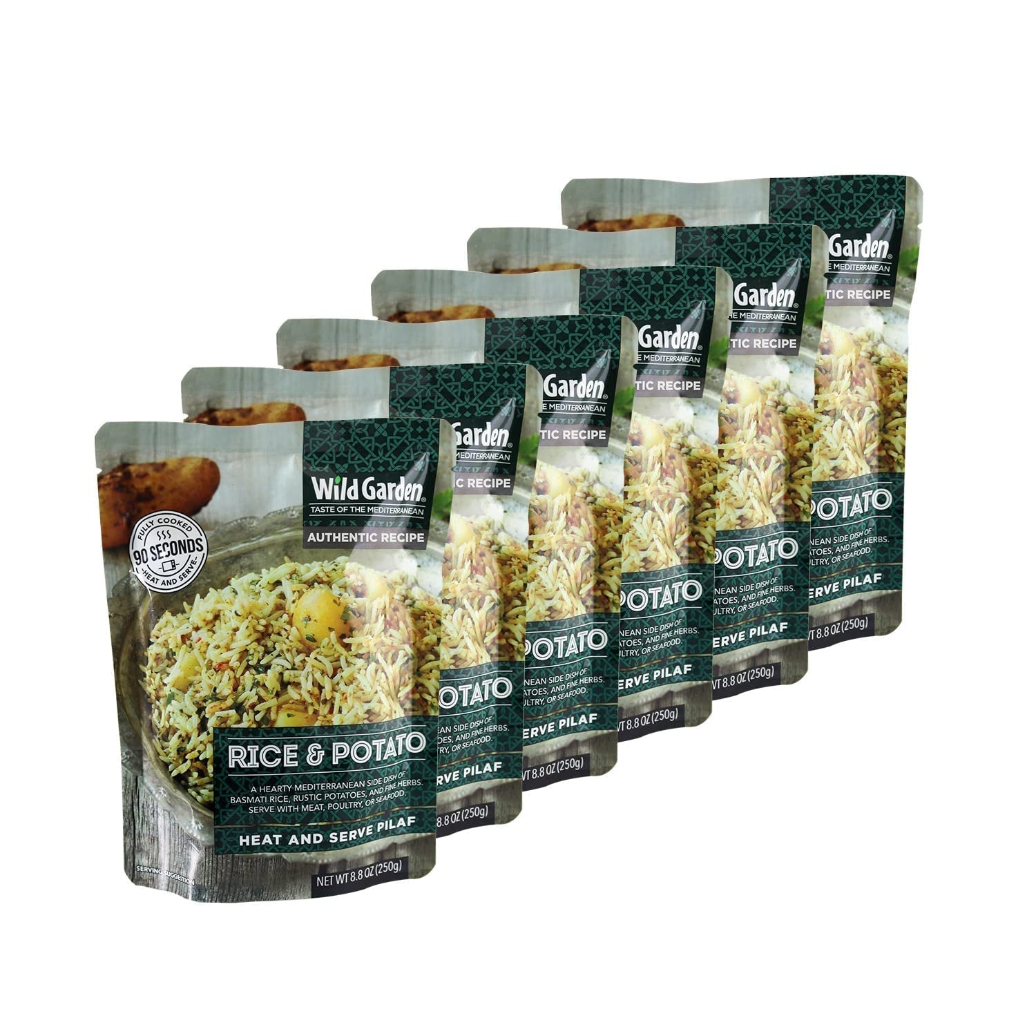 Heat and Serve Pilaf, Rice & Potato, Fully Cooked, Ready to Eat, Microwavable 8.8 Oz, 6 Pack