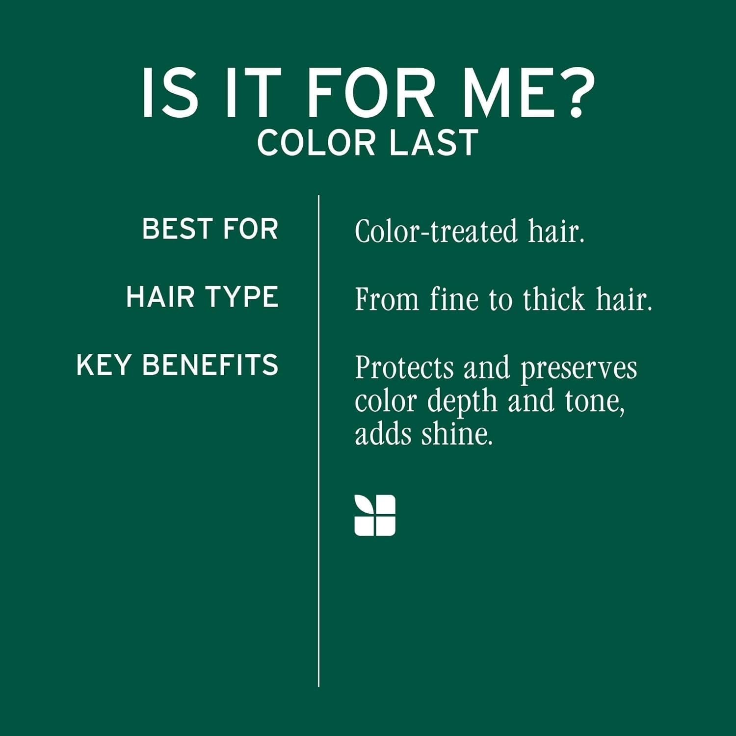 Biolage Color Last Conditioner - Protects & Preserves Color Treated Hair, Nourishes & Repairs, Vegan, Paraben-Free, Packaging May Vary