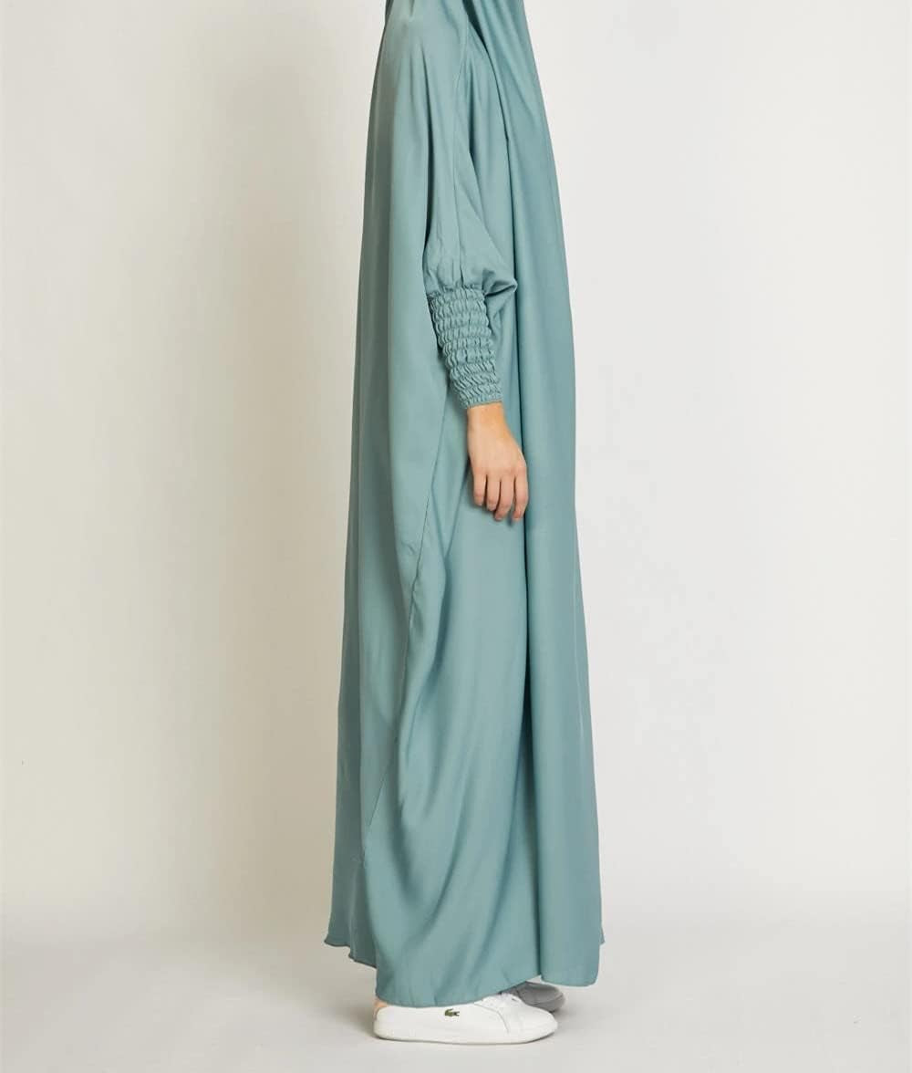 Women'S One-Piece Muslim Abaya Dress Large Overhead Prayer Ramadan Long Hijab Dress Suit(10 Colors Available)