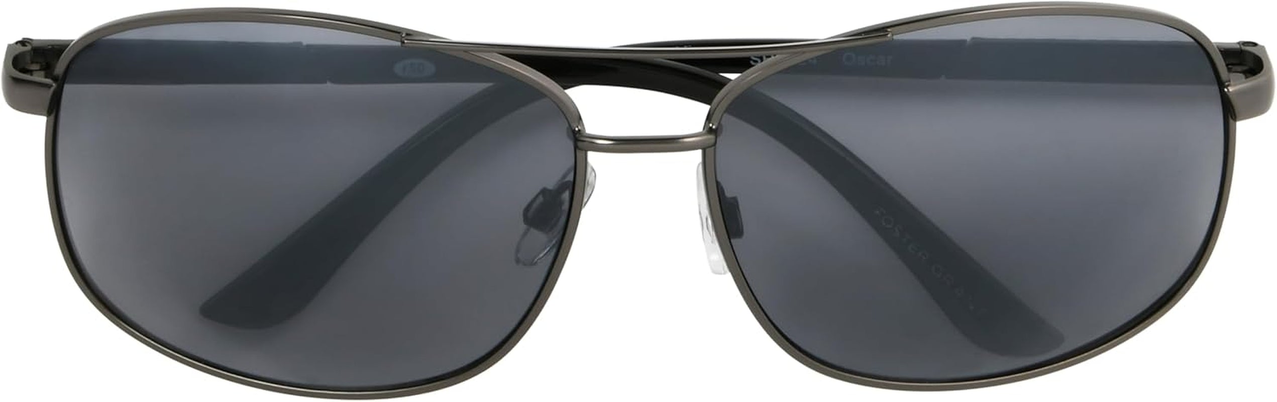 Men'S Oscar Wrap Sunglasses, Gunmetal/Smoke, 64 Mm