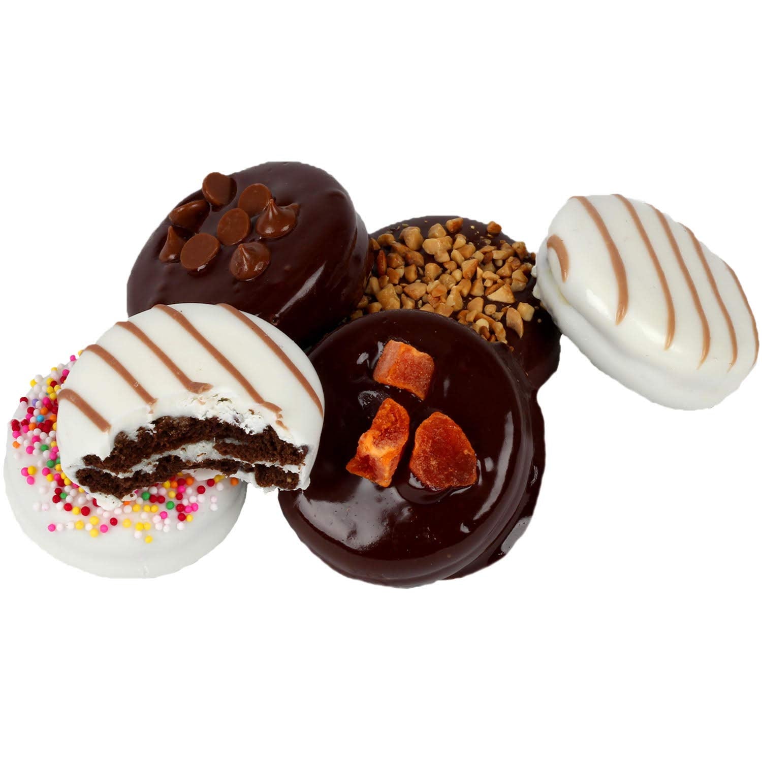 Chocolate Cookies Gift Box - Gourmet Assortment of Dark Chocolate Covered Cookies - Vegan, Kosher Certified Gift Basket for Birthdays, Anniversaries, and Special Occasions