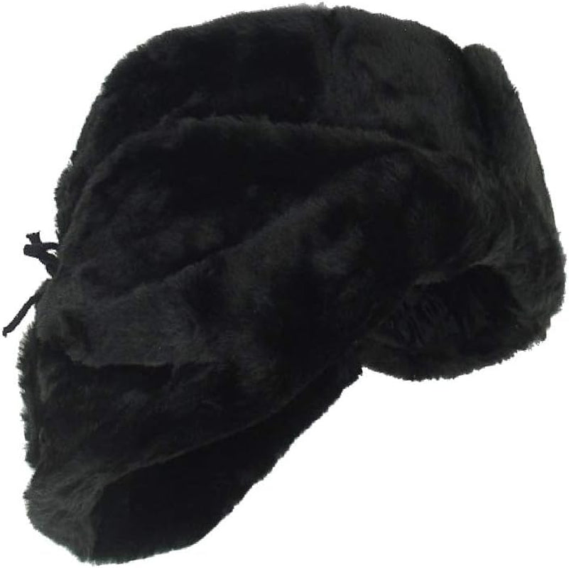 Russian Winter Hat Ushanka Black L (60)
