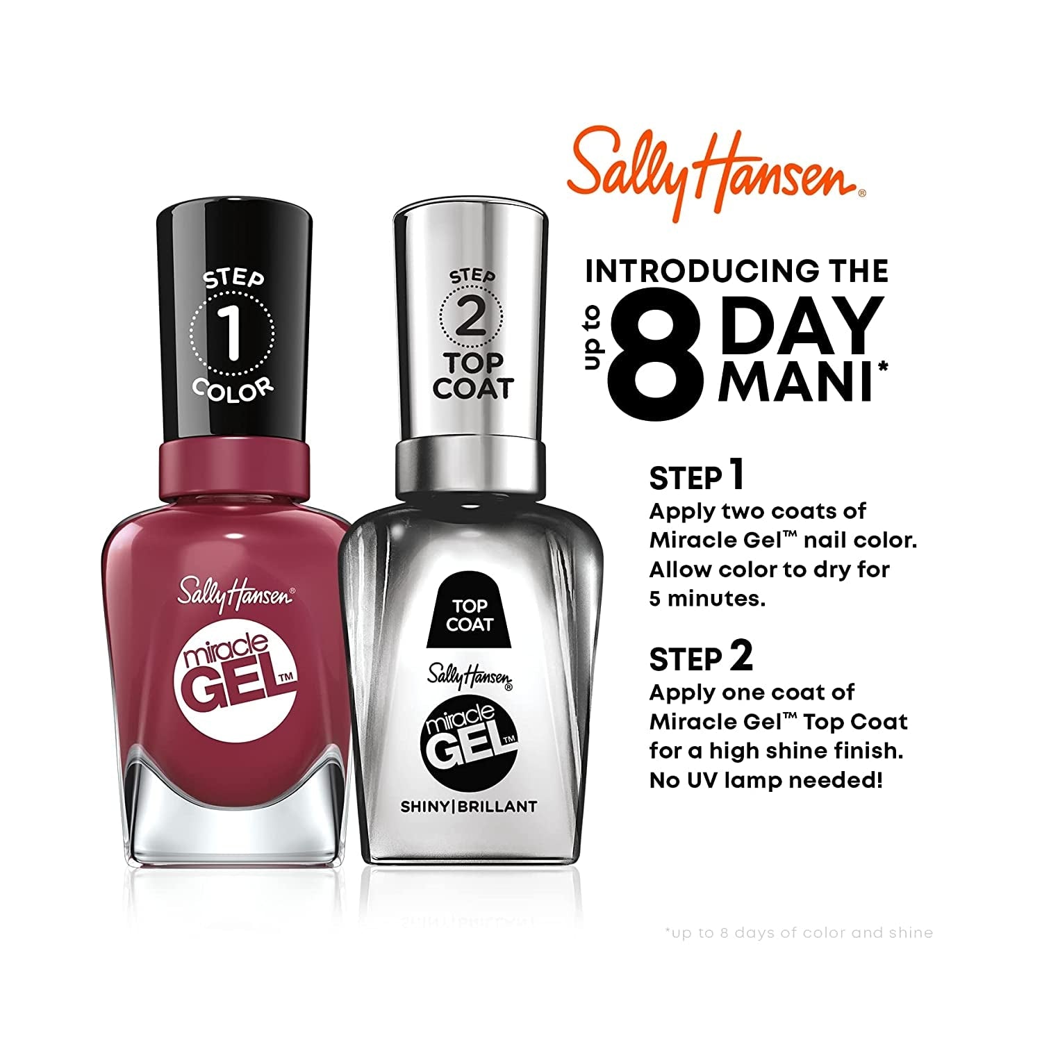 Miracle Gel Nail Polish, Shade Electric Pop 339 (Packaging May Vary)
