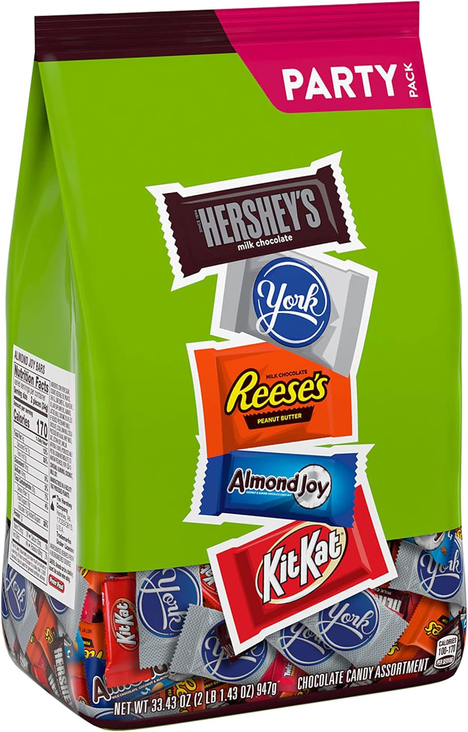 Hershey Assorted Chocolate Flavored Snack Size, Candy Party Pack, 33.43 Oz