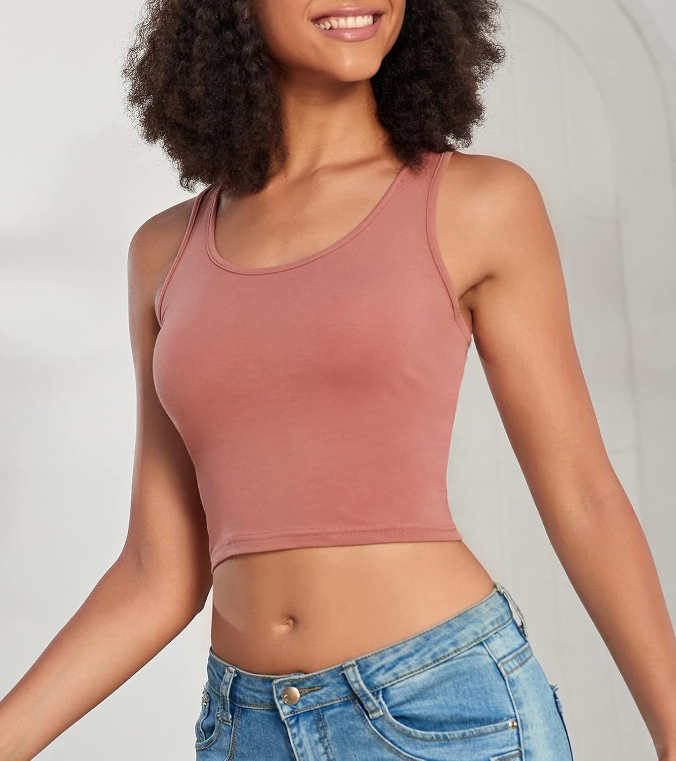 Sports Crop Tank Tops for Women Cropped Workout Tops Racerback Running Yoga Tanks Cotton Sleeveless Gym Shirts 3 Pack
