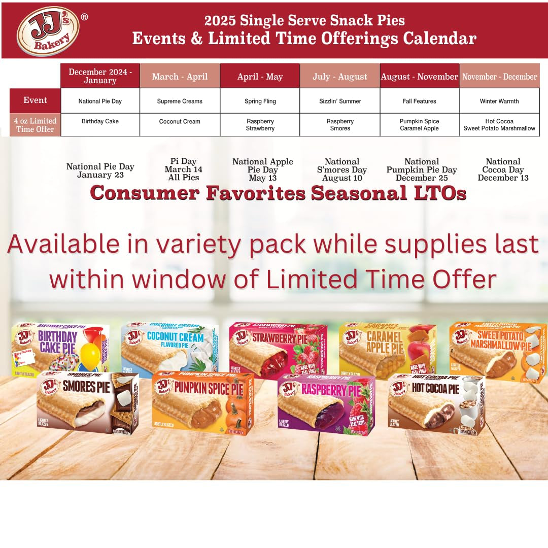 Ultimate Variety Pie Snack Pies, Individual Dessert, Fresh-Baked, Perfect for Snacks, Nut-Free, Kosher Parve, 4 Oz Each (Pack of 12)