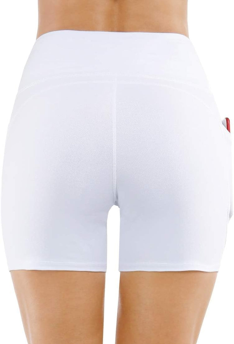 Women'S High Waist Workout Shorts Breathable Dolphin Split Elastic Lounge Yoga Shorts