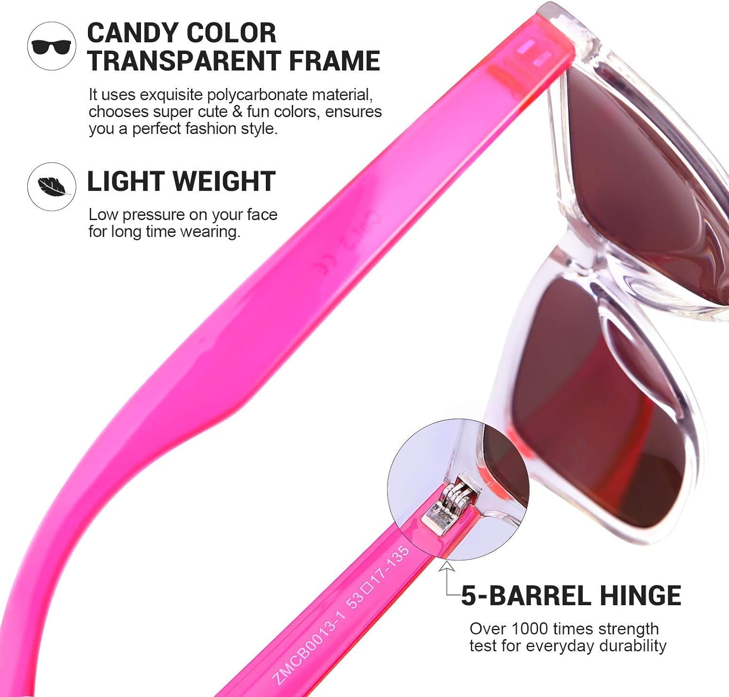 Womens Sunglasses UV400 Mirrored Lens, Fit for Outdoor, Vacation, Driving