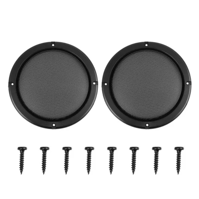 2Pcs 6.5" Black Metal Mesh Car Speaker Cover round Subwoofer Grill Protector Cover Universal Car Refitting Parts