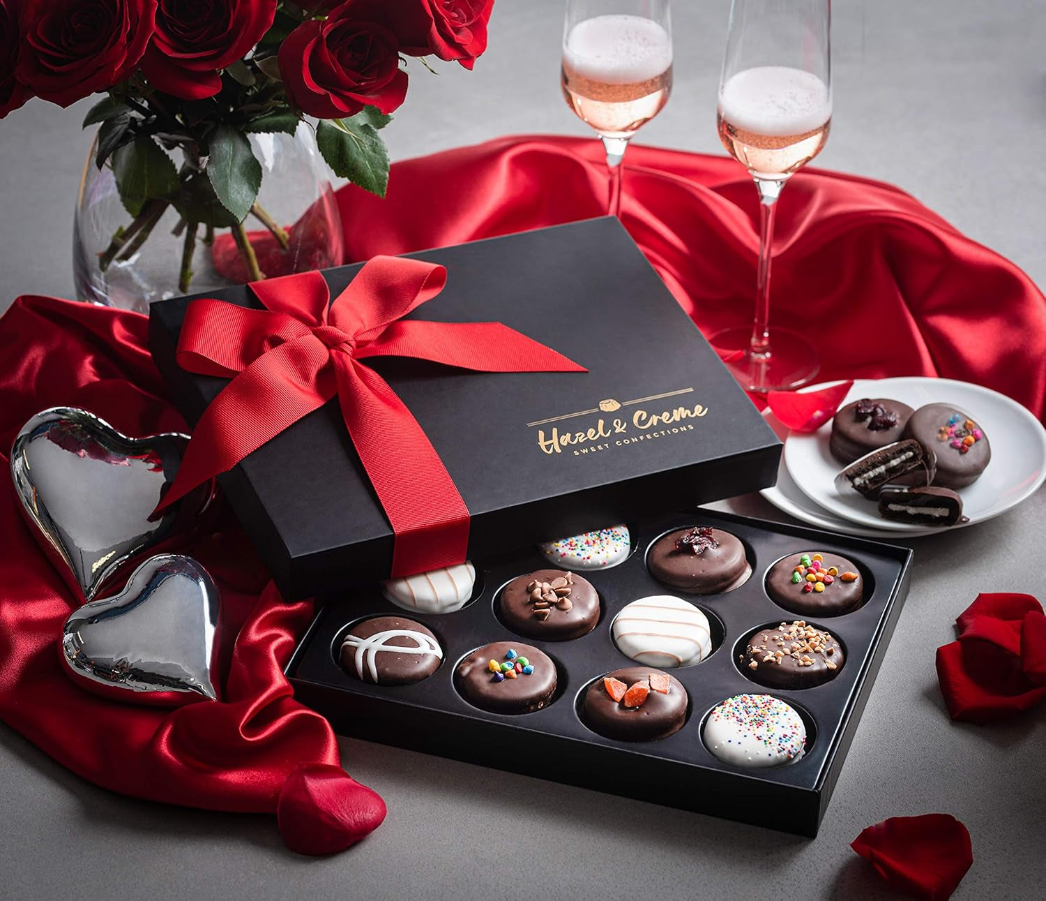 Chocolate Cookies Gift Box - Gourmet Assortment of Dark Chocolate Covered Cookies - Vegan, Kosher Certified Gift Basket for Birthdays, Anniversaries, and Special Occasions