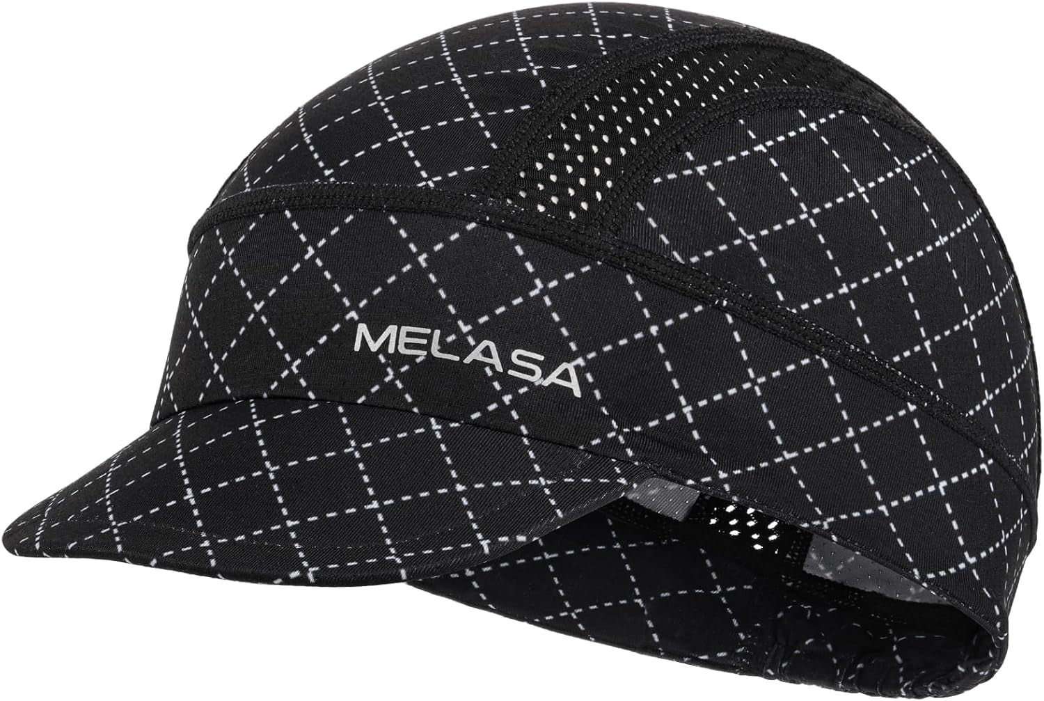 Cycling Cap, Cooling Skull Cap Helmet Liner with Sun Visor, Sun Protection Running Bike Cap for Men Women under Helmet