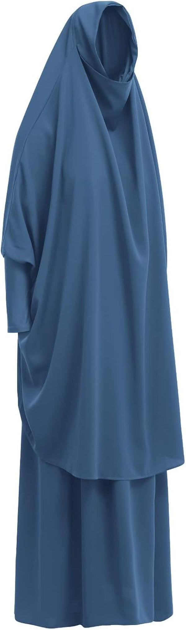 Women'S Muslim Prayer Dress Hijab Scarf Eid Prayer Jilbab Khimar Niqab Burka Abaya Maxi Islamic Arabian Modest Cardi Robe
