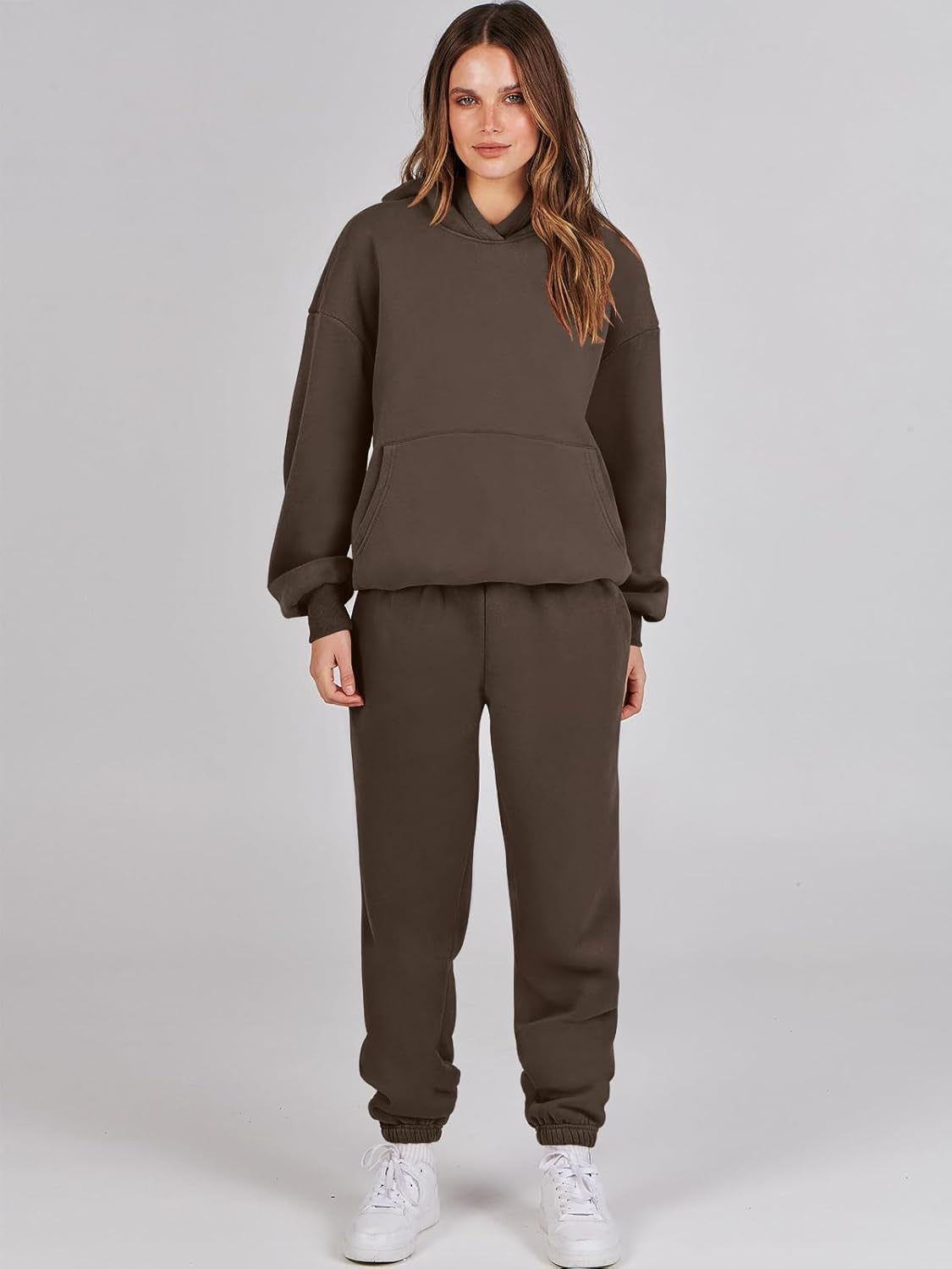 Womens 2 Piece Outfits Lounge Hoodie Oversized Sweatshirt Jogger Sweatpants Y2K Tracksuit Sweatsuit Set Fall Clothes