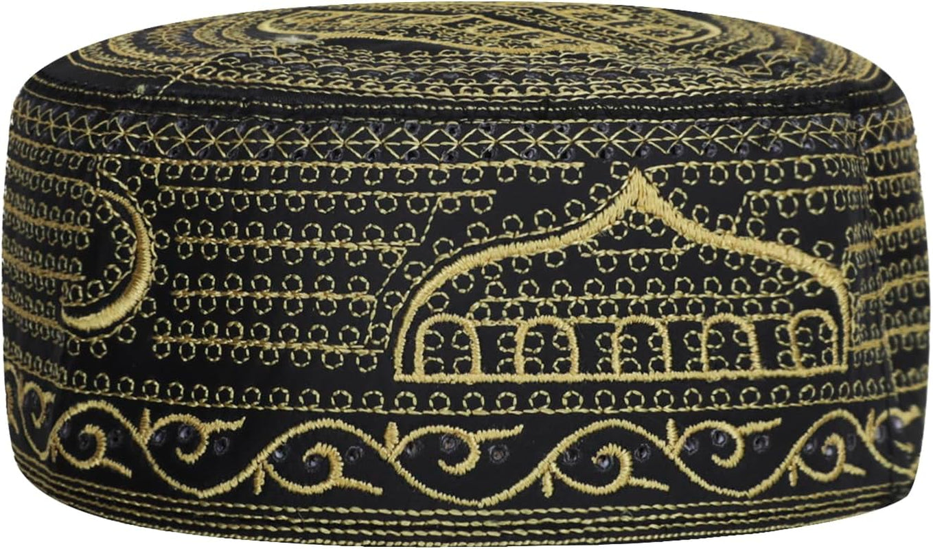 Muslim Prayer Hat for Men Worship Hat Islamic Muslim Prayer Hats Cap Beanie Headwear for Ramadan Eid