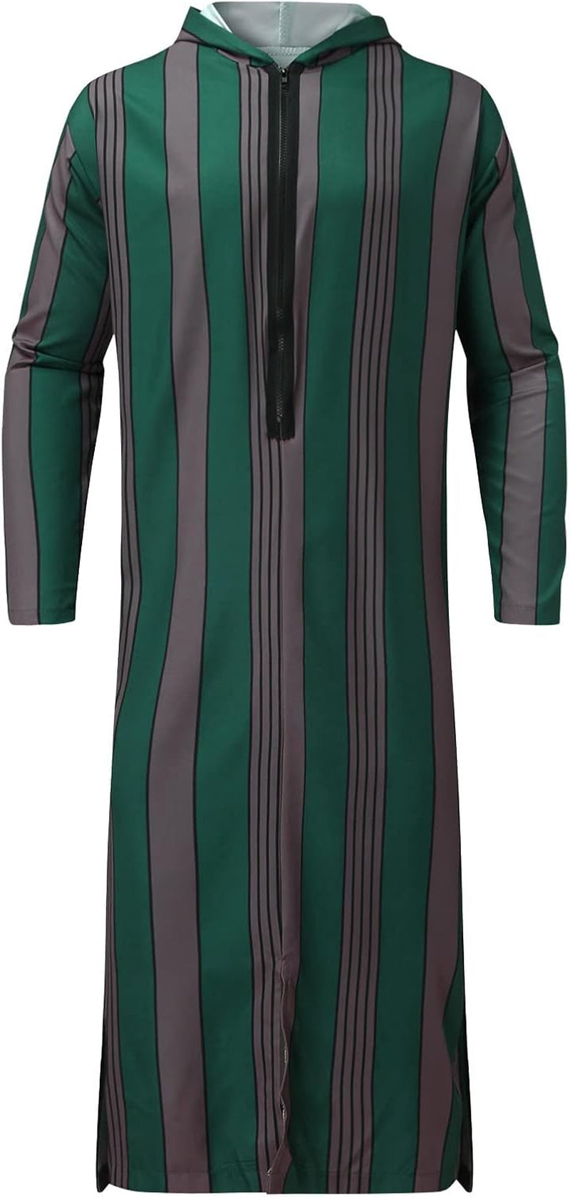 Men'S Muslim Kaftan Thobe Middle East Islamic Saudi Arabic Robes Long Sleeve Lightweight Clothing Ramadan Dress