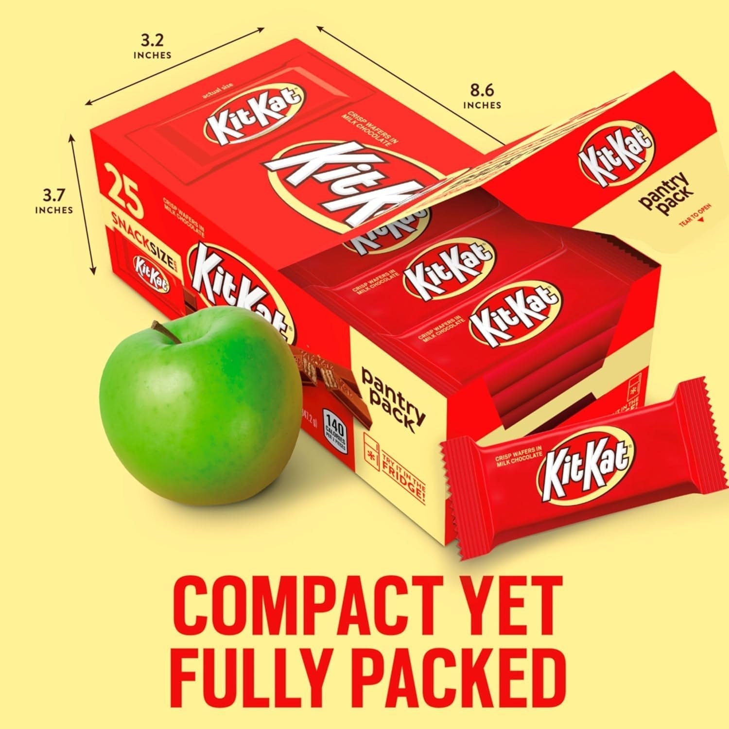 Milk Chocolate Wafer Snack Size, Candy Pantry Pack, 12.25 Oz (25 Pieces)