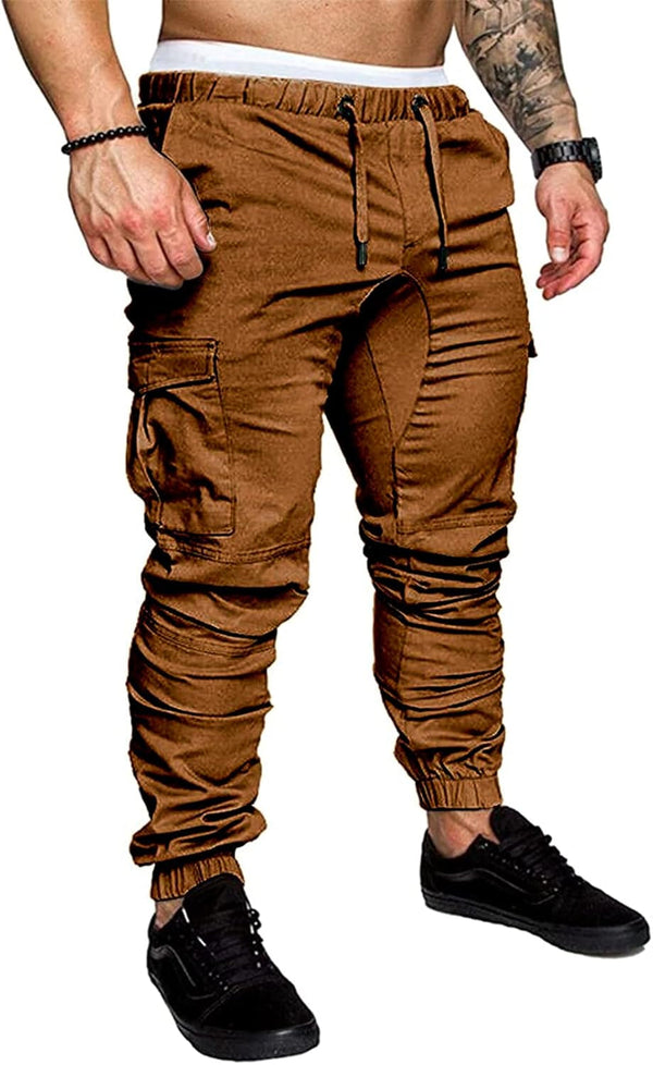 Mens Fashion Joggers Sports Pants Athletic Workout Trousers Casual Cargo Pants
