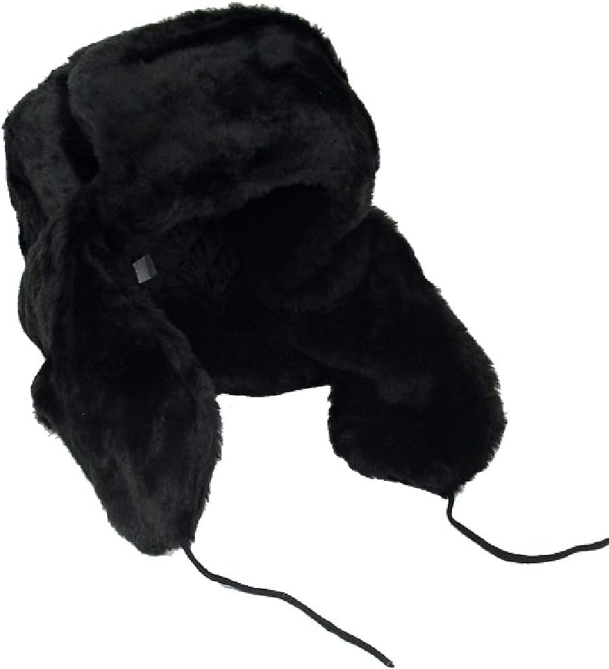 Russian Winter Hat Ushanka Black L (60)