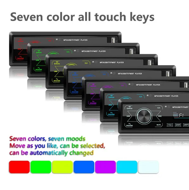 Podofo Autoradio 12V 1Din Car Radio Bluetooth Car Stereo In-Dash Car Audio Phone AUX-IN Fm/Usb/Radio Remote Control MP3 Player