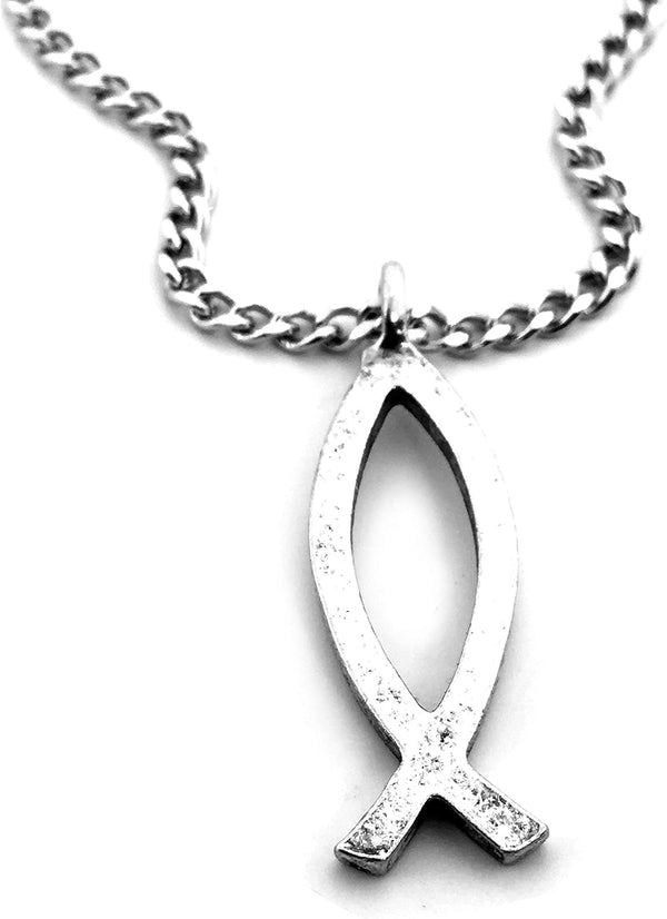 Jesus Fish Large Ichthus Chain Necklace